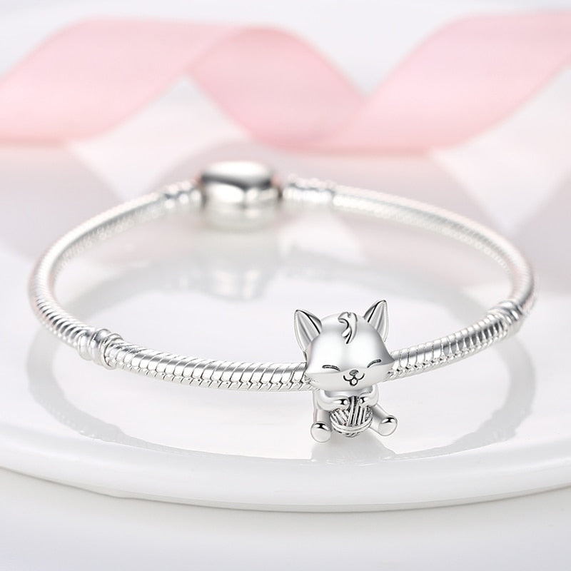 Buy GNOCE Lucky Cat Charms for Women Sterling Silver “Wish You Luck” Cute  Cat Bead Charm with Cubic Zirconia Fit Bracelet Necklace Gifts for Daughter  & Friends Pet Lovers (Lucky Cat) Online